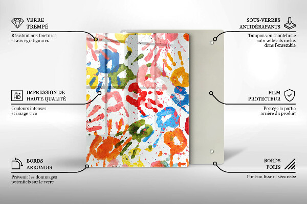 Tűzhely fedőlap Gyermek kezek nyomai