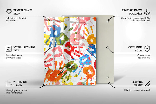 Tűzhely fedőlap Gyermek kezek nyomai