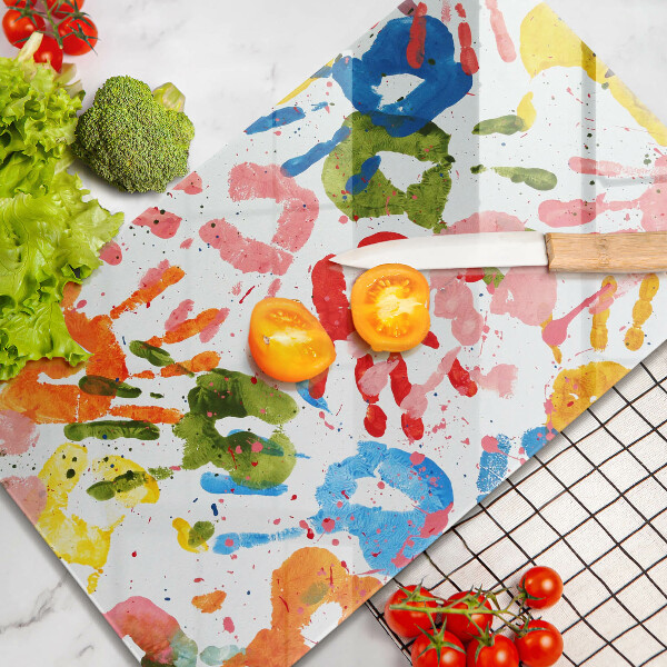 Tűzhely fedőlap Gyermek kezek nyomai