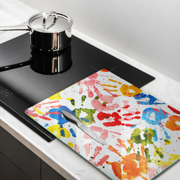 Tűzhely fedőlap Gyermek kezek nyomai