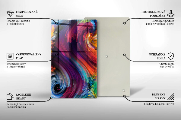 Tűzhely fedőlap Színes kiemelések