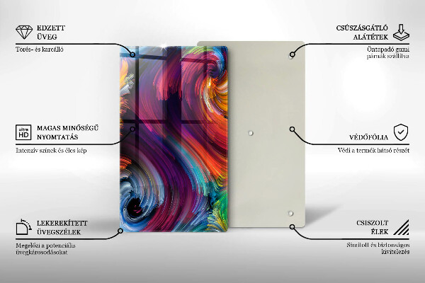 Tűzhely fedőlap Színes kiemelések