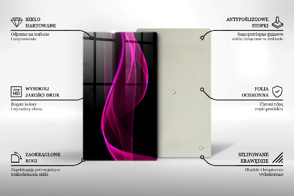 Tűzhely fedőlap Rózsaszín absztrakció