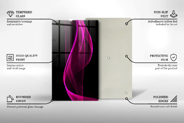 Tűzhely fedőlap Rózsaszín absztrakció