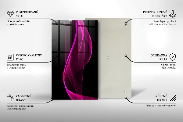 Tűzhely fedőlap Rózsaszín absztrakció