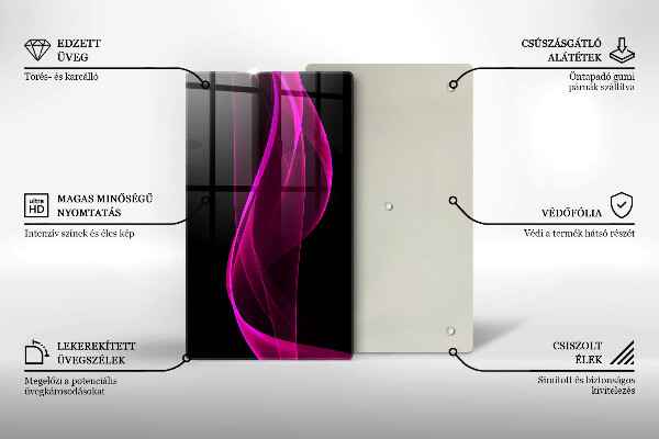 Tűzhely fedőlap Rózsaszín absztrakció