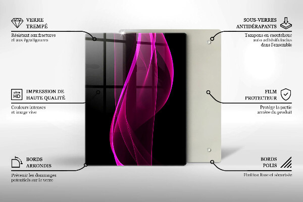 Tűzhely fedőlap Rózsaszín absztrakció