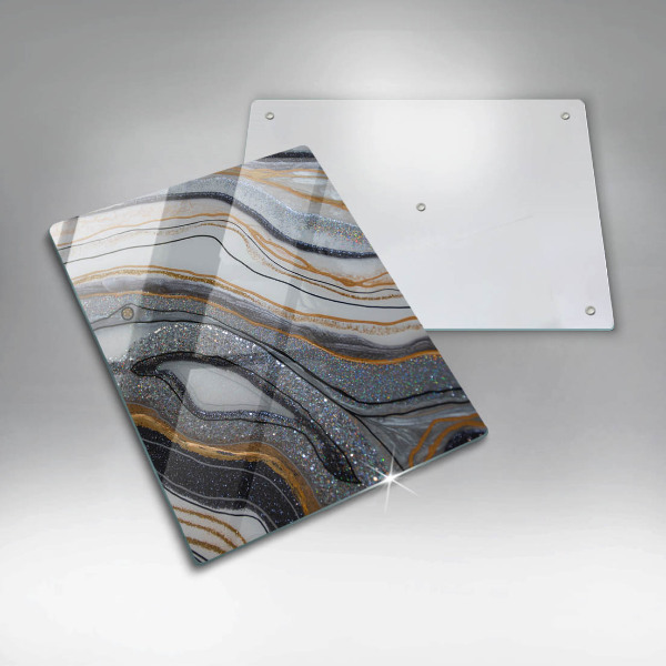 Tűzhely fedőlap szikla arannyal