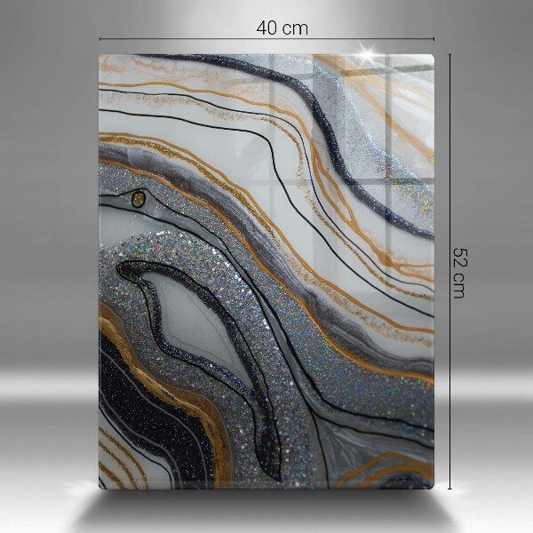 Tűzhely fedőlap szikla arannyal