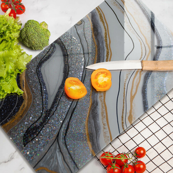 Tűzhely fedőlap szikla arannyal