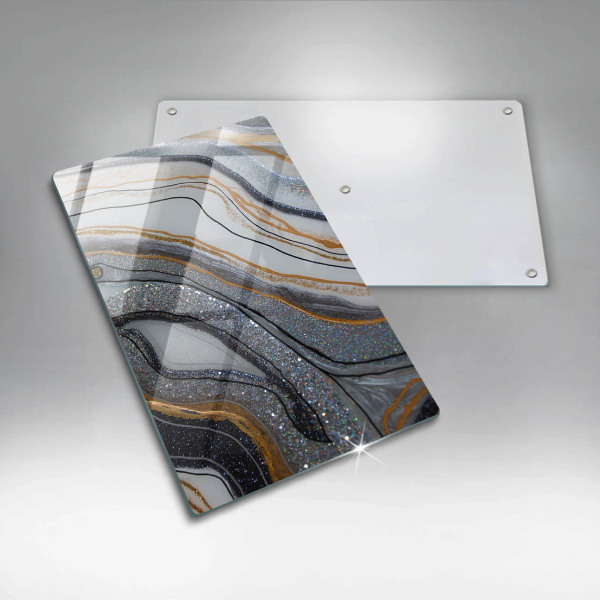 Tűzhely fedőlap szikla arannyal