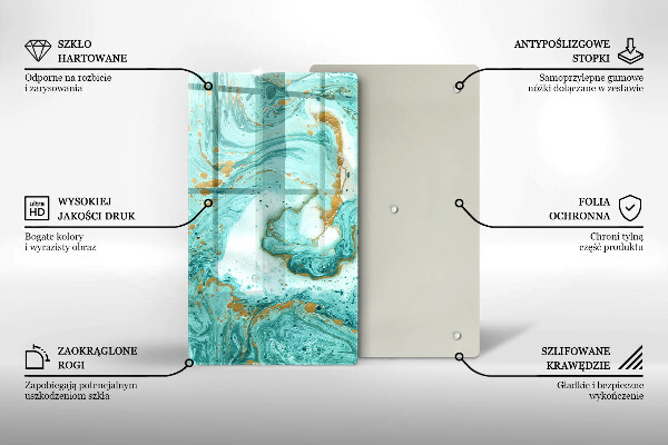 Tűzhely fedőlap Kék absztrakció