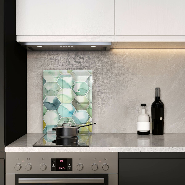 Tűzhely fedőlap Akvarell hatszögek