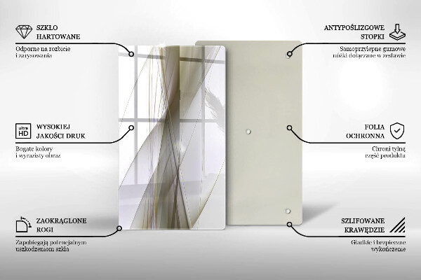 Tűzhely fedőlap Absztrakt vonalak tervezése