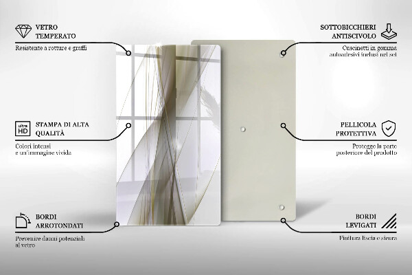 Tűzhely fedőlap Absztrakt vonalak tervezése