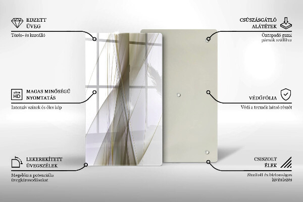 Tűzhely fedőlap Absztrakt vonalak tervezése