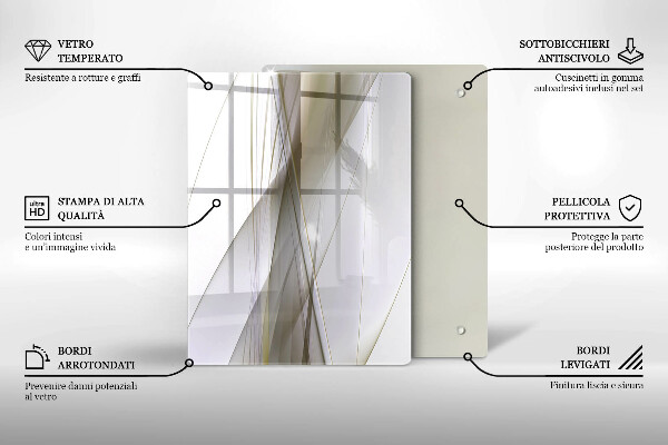 Tűzhely fedőlap Absztrakt vonalak tervezése