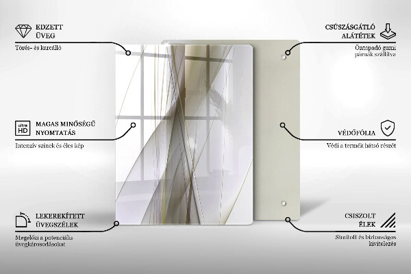 Tűzhely fedőlap Absztrakt vonalak tervezése