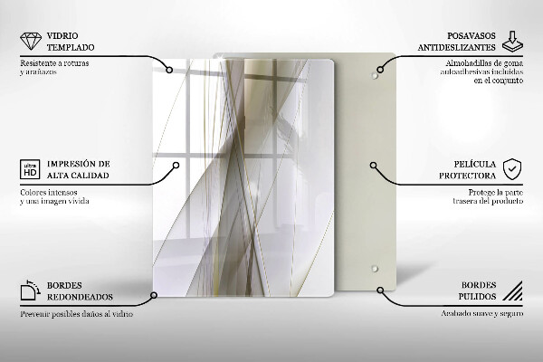Tűzhely fedőlap Absztrakt vonalak tervezése