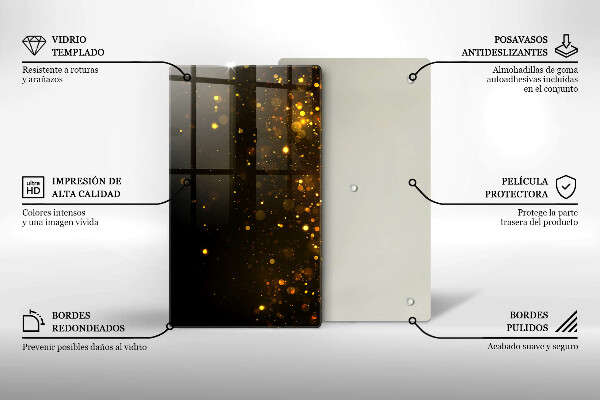 Tűzhely fedőlap Arany csillogás