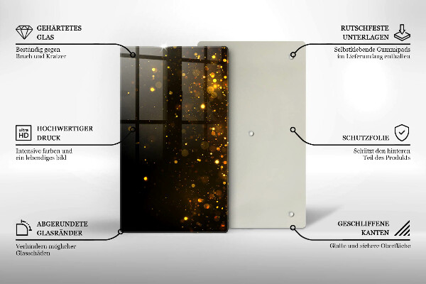 Tűzhely fedőlap Arany csillogás