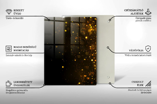 Tűzhely fedőlap Arany csillogás