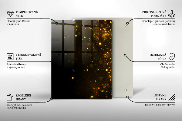 Tűzhely fedőlap Arany csillogás