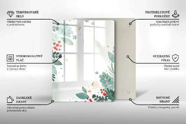 Tűzhely fedőlap Akvarell levelek