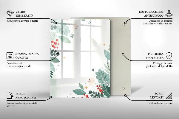 Tűzhely fedőlap Akvarell levelek