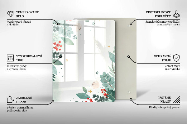 Tűzhely fedőlap Akvarell levelek