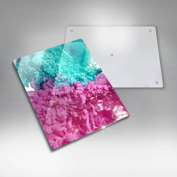 Tűzhely fedőlap Türkiz-rózsaszín füst