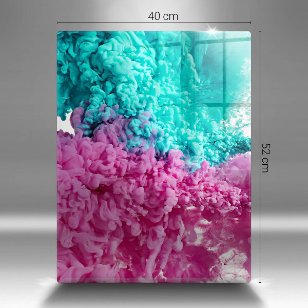 Tűzhely fedőlap Türkiz-rózsaszín füst