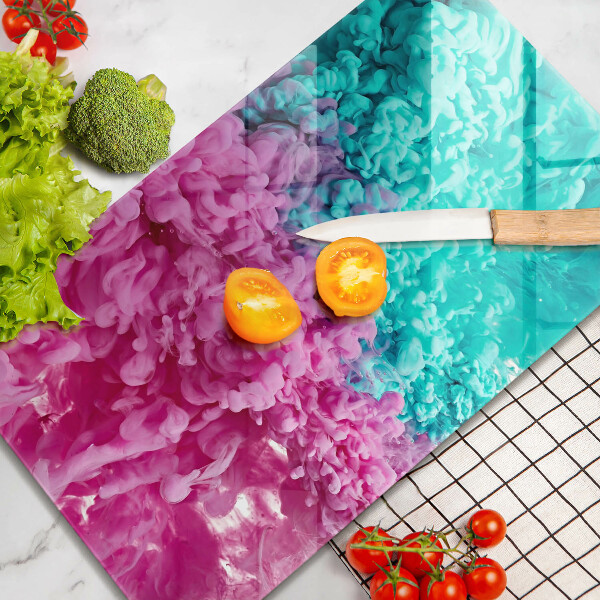 Tűzhely fedőlap Türkiz-rózsaszín füst