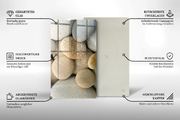 Tűzhely fedőlap Ovális kövek mintája