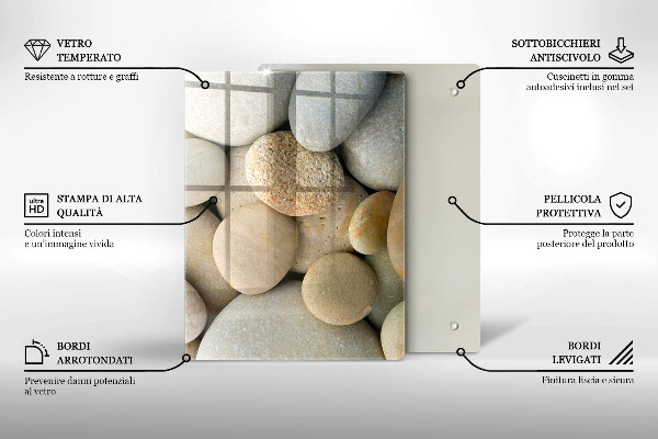 Tűzhely fedőlap Ovális kövek mintája