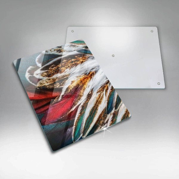 Tűzhely fedőlap Boho madártollak