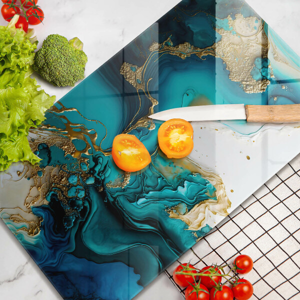 Tűzhely fedőlap Türkiz absztrakció