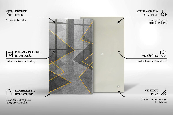 Tűzhely fedőlap Éles formák