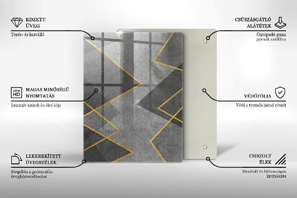 Tűzhely fedőlap Éles formák