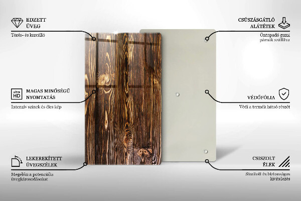 Tűzhely fedőlap Fa textúra