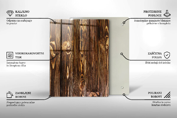 Tűzhely fedőlap Fa textúra