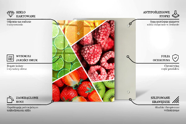 Tűzhely fedőlap Színes gyümölcsök