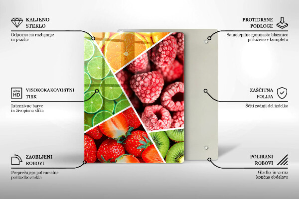 Tűzhely fedőlap Színes gyümölcsök
