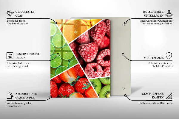 Tűzhely fedőlap Színes gyümölcsök