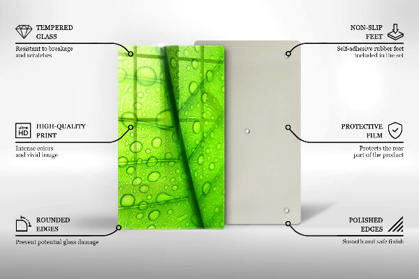 Tűzhely fedőlap Közeli kép egy levélről