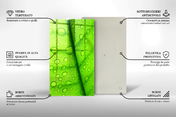 Tűzhely fedőlap Közeli kép egy levélről