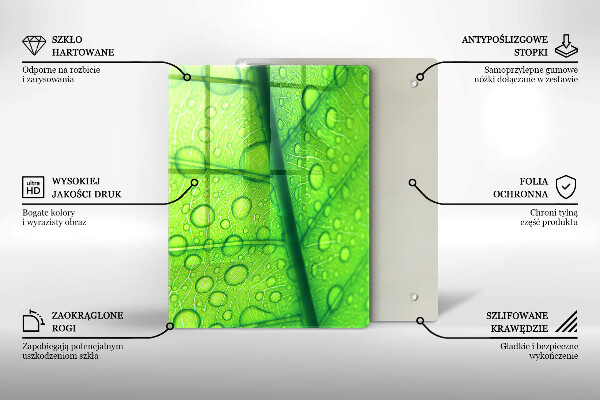 Tűzhely fedőlap Közeli kép egy levélről