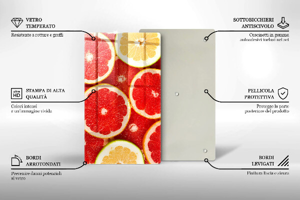 Tűzhely fedőlap Grapefruit szeletek