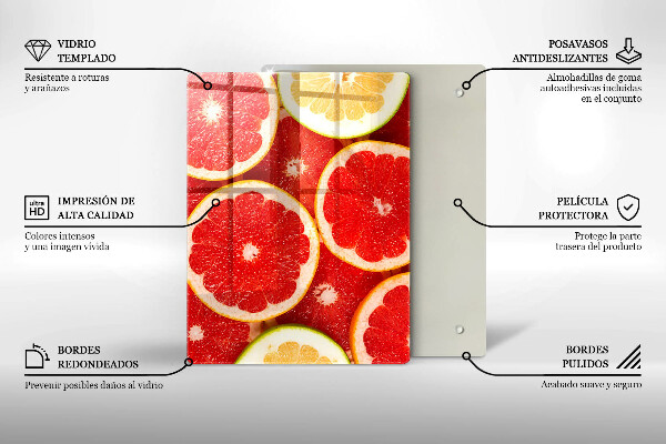 Tűzhely fedőlap Grapefruit szeletek