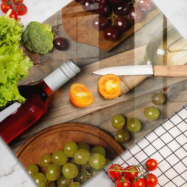 Tűzhely fedőlap Borosüvegek és szőlő